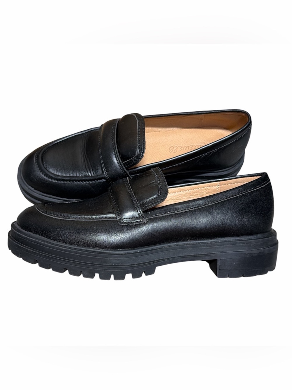 Madewell The Bradley Lugsole Loafer in Leather Black Size 6